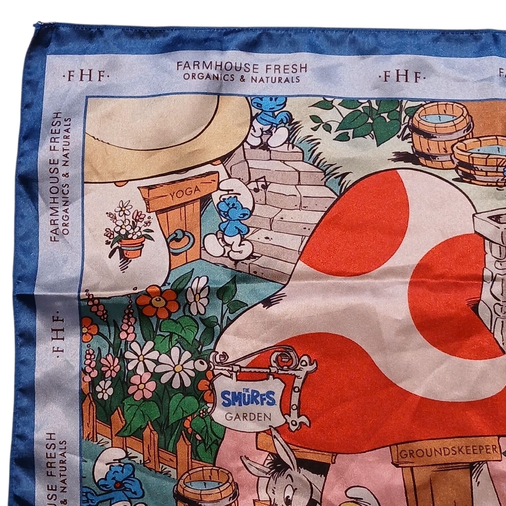 Smurfs Farmhouse Fresh Village Cartoon Scarf - Picture 3 of 12